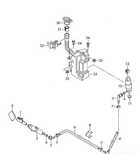 NEW GENUINE VW TIGUAN 07-11 LEFT N/S HEADLIGHT WASHER LIFT CYLINDER 5N0955979 - Image 2