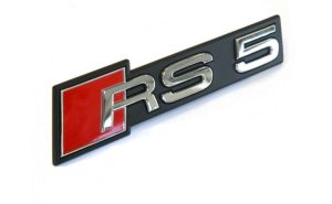 NEW GENUINE AUDI RS5 17-19 FRONT GRILL CHROME RS5 LETTERING BADGE EMBLEM