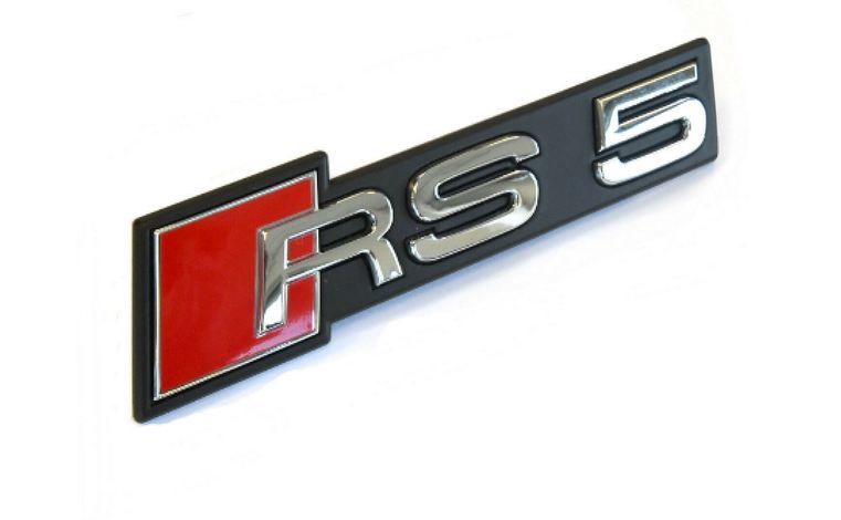 NEW GENUINE AUDI RS5 17-19 FRONT GRILL CHROME RS5 LETTERING BADGE EMBLEM