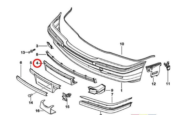 NEW BMW GENUINE E38 7 SERIES FRONT LICENSE PLATE MOUNTING UK EU VERSION 51118125311 - Image 4