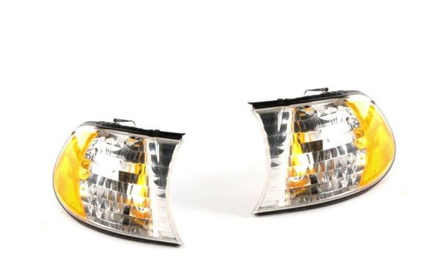 NEW BMW GENUINE E38 7 SERIES FRONT TURN SIGNAL INDICATORS CLEAR PAIR SET NS + OS 63136905321 + 63136905322 - Image 6