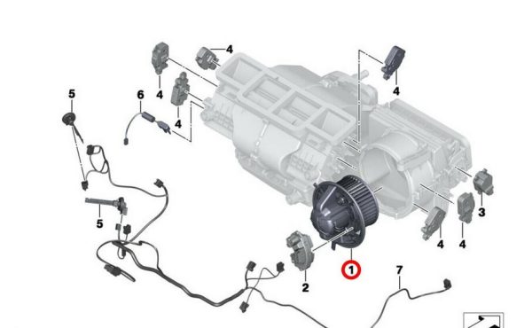 NEW BMW GENUINE 1 3 X1 X3 X4 Z4 SERIES CONDITIONER HEATER BLOWER FAN MOTOR 64119227671 - Image 2