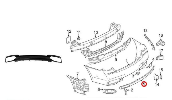 NEW GENUINE BMW 7 SERIES G11 G12 REAR M SPORT BUMPER TRIM PANEL 51128061150 - Image 6