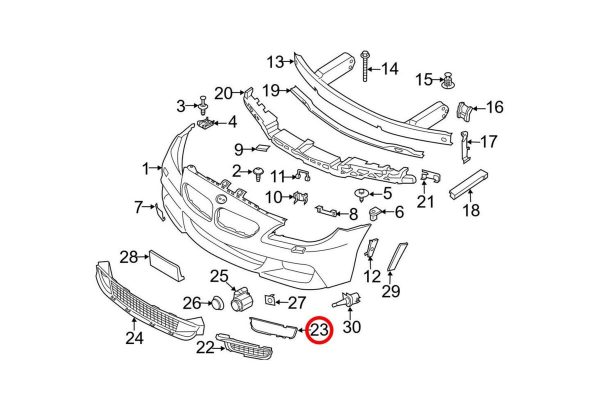 NEW GENUINE BMW 6 SERIES F06 F12 F13 M SPORT FRONT BUMPER AIR DUCT COVER PAIR 51118050835 + 51118050836 - Image 6