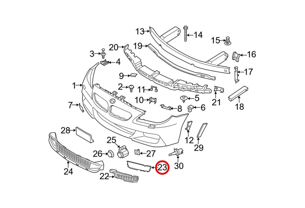 NEW GENUINE BMW 6 SERIES F06 F12 F13 M SPORT FRONT BUMPER AIR DUCT COVER PAIR 51118050835 + 51118050836 - Image 6