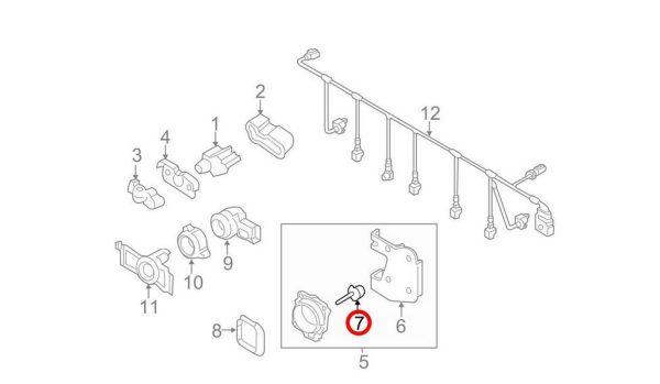 NEW GENUINE AUDI VW CRUISE CONTROL DISTANCE SENSOR MOUNTING REPAIR KIT 4H0998561 - Image 5