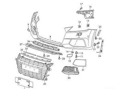 NEW GENUINE AUDI TT 15-17 S-LINE FRONT BUMPER TOW HOOK EYE COVER PRIMED 8S0807241AGRU - Image 3