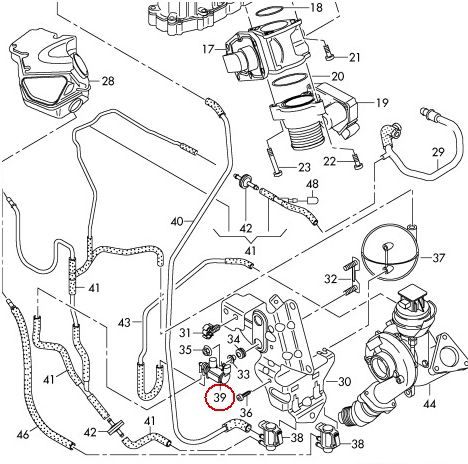 GENUINE AUDI A4 08-16 A5 10-16 A6 09-16 Q5 09-16 2.0L DIESEL PRESSURE CONVERTER 8K0906627 - Image 2