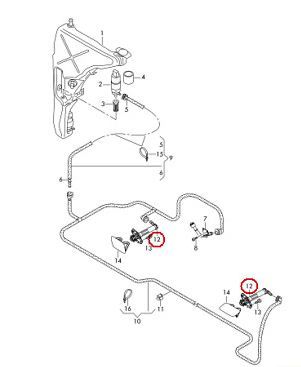 NEW GENUINE AUDI A6 15-18 N/S LEFT HEADLIGHT WASHER SPRAY NOZZLE LIFT CYLINDER 4G0955101A - Image 2