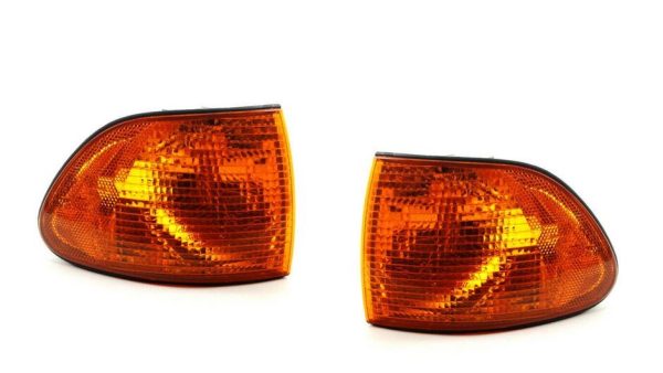 NEW BMW GENUINE E38 7 SERIES FRONT TURN SIGNAL INDICATORS YELLOW PAIR SET 63138361005 + 63138361006 - Image 5