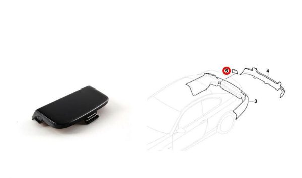 NEW GENUINE BMW E92 E93 REAR AERODYNAMICS BUMPER TOWING HOOK EYE COVER CAP 51120415360 - Image 5