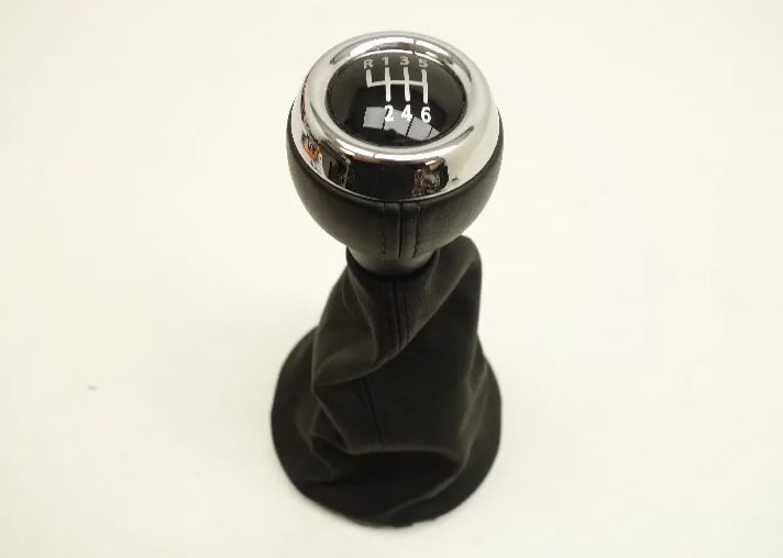 NEW MINI GENUINE COOPER R60 R61 JCW SHIFT 6 SPEED KNOB WITH LEATHER BOOT SILVER 25119802818