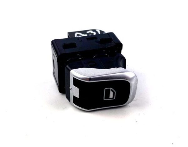 GENUINE AUDI A3 13-16 FRONT PASSENGER SIDE SWITCH FOR WINDOW REGULATOR SILVER