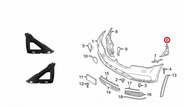 NEW GENUINE BMW 7 SERIES G11 G12 FRONT BUMPER UPPER GUIDES PAIR SET N/S + O/S 51117357201 + 51117357202 - Image 5