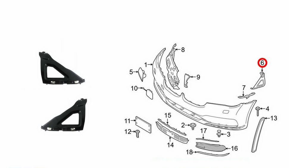 NEW GENUINE BMW 7 SERIES G11 G12 FRONT BUMPER UPPER GUIDES PAIR SET N/S + O/S 51117357201 + 51117357202 - Image 5