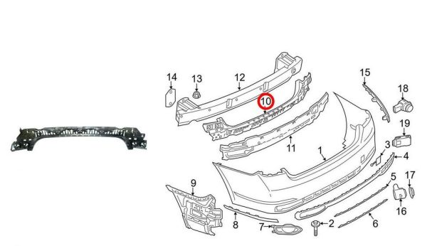 NEW GENUINE BMW 7 SERIES G11 G12 REAR BUMPER CENTER GUIDE 51127357144 - Image 2