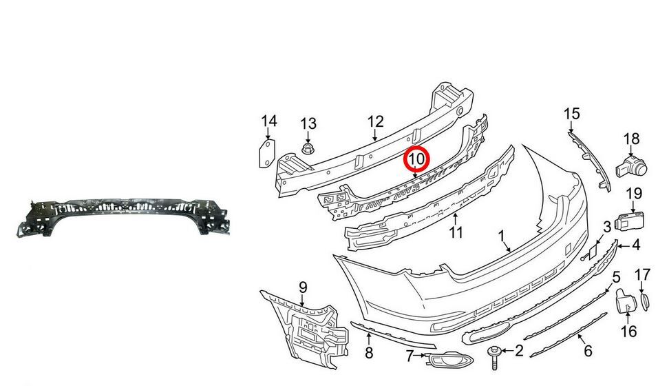 NEW GENUINE BMW 7 SERIES G11 G12 REAR BUMPER CENTER GUIDE 51127357144 - Image 2