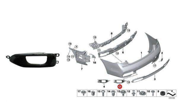 NEW GENUINE BMW 7 SERIES G11 G12 M SPORT EXHAUST END PIPE TRIM RIGHT O/S 51128063168 - Image 6