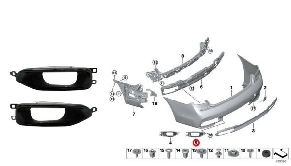 NEW GENUINE BMW 7 SERIES G11 G12 M SPORT EXHAUST END PIPE TRIMS PAIR SET N/S+O/S 51128063167 + 51128063168 - Image 6