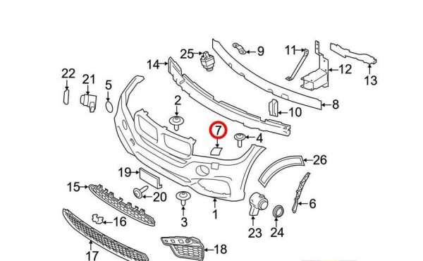 NEW GENUINE BMW X5 X6 SERIES F85 F86 M SPORT HEADLIGHT WASHER COVER RIGHT O/S 51118066730 - Image 4