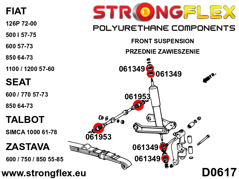 061953B: Front wishbone - inner bush - Image 2