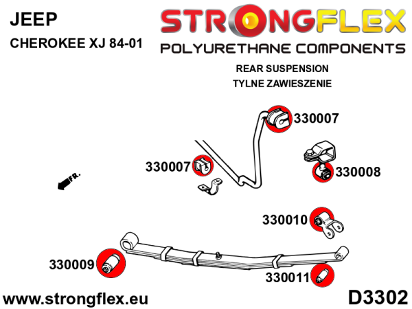 336003B: Rear suspension bush kit - Image 2