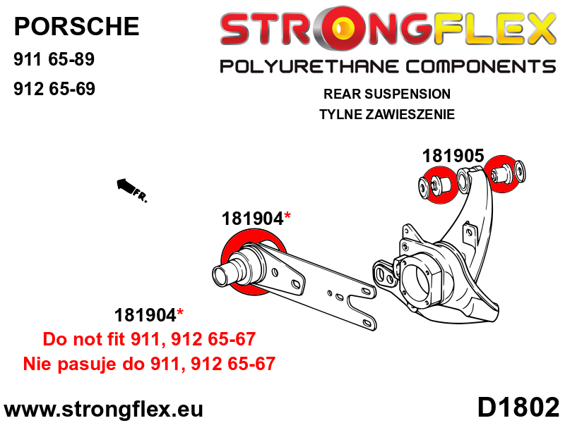 181904A: Rear arm - outer bush SPORT - Image 2