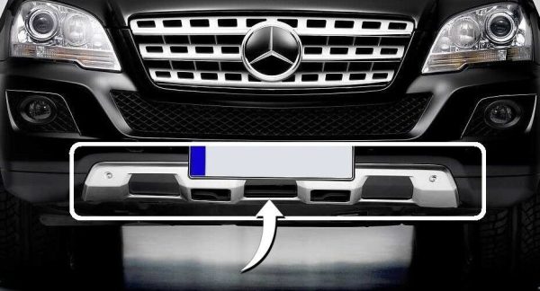 NEW GENUINE MERCEDES BENZ ML W164 08-11 FRONT BUMPER BOTTOM COVER SHIELD A1648855223 - Image 2