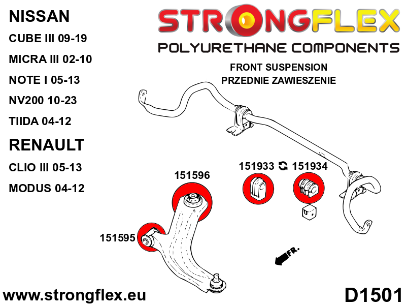 151595A: Front wishbone front bush SPORT - Image 2