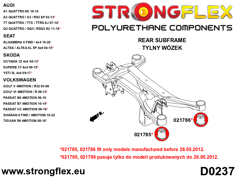 026273A: Rear subframe bush kit SPORT - before 28.05.2012 - Image 2