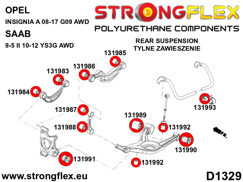 131985A: Rear upper wishbone bush - inner SPORT - Image 2