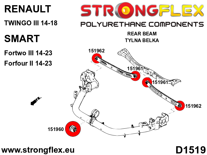 151961A: Rear wishbone bush – inner SPORT - Image 2