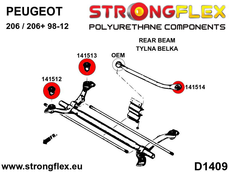 141513A: Rear beam bush – rear SPORT - Image 2