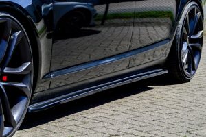 Black Gloss Performance Side skirts addons / Blades / diffusers / sill covers For Audi A6 C6 (4F) 2004-2011