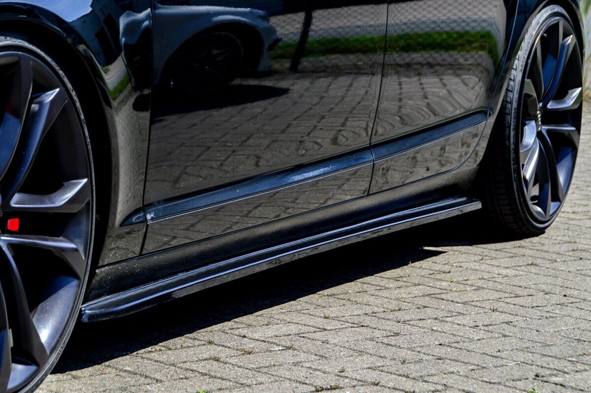 Black Gloss Performance Side skirts addons / Blades / diffusers / sill covers For Audi A6 C6 (4F) 2004-2011