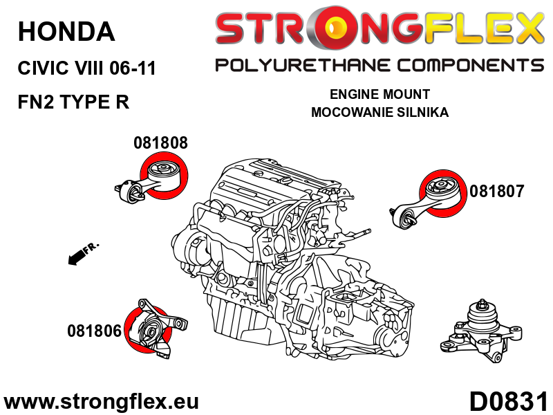086221A: Engine inserts mount kit SPORT - Image 2