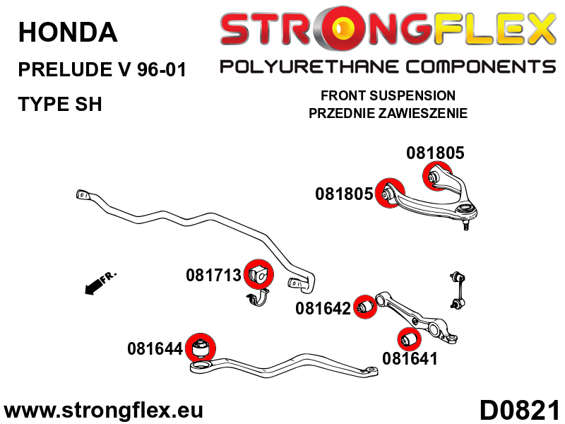 086224B: Front suspension bush kit - Image 2