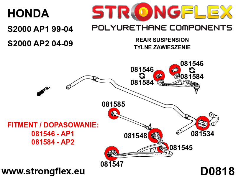 081585A: Rear track control arm bush SPORT - Image 2
