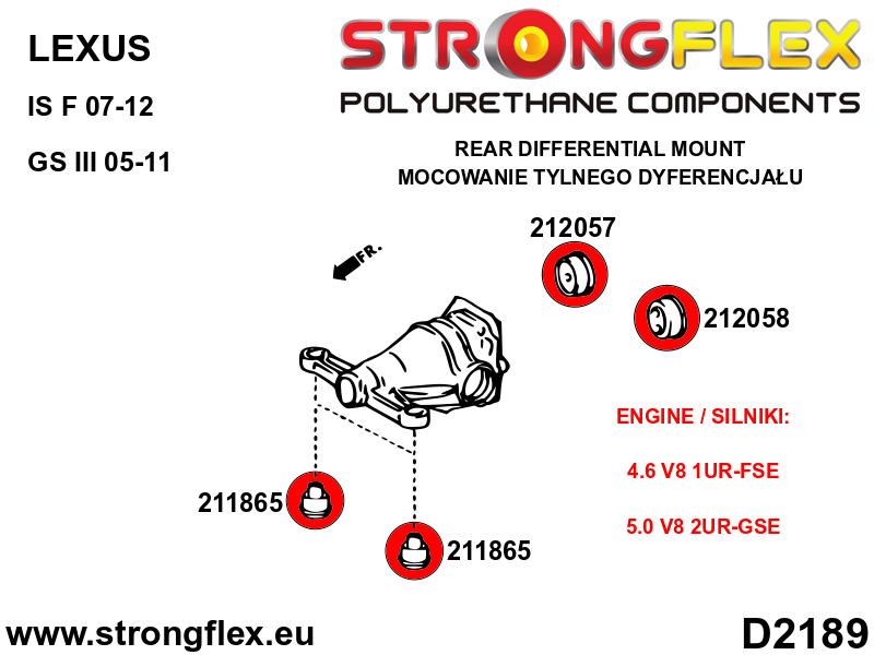 212058B: Rear diff mount - rear bush - Image 2