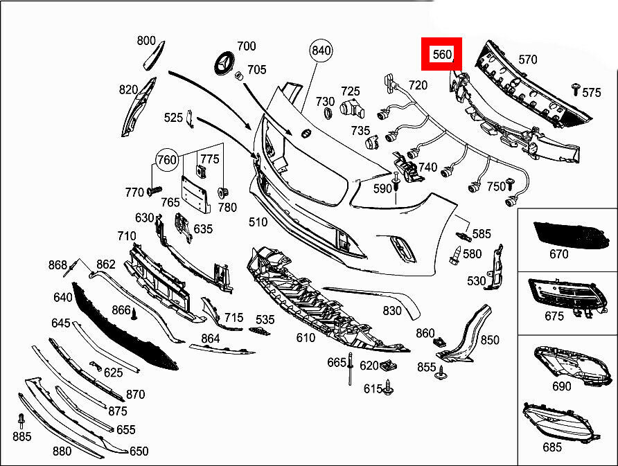 NEW GENUINE MERCEDES BENZ A CLASS W176 FRONT BUMPER IMPACT ABSORBER A1768850737 - Image 2