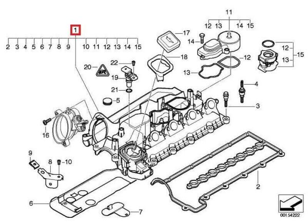 NEW GENUINE BMW 3 5 X3 SERIES ROCKER VALVE CYLINDER HEAD COVER 11127799223 - Image 2