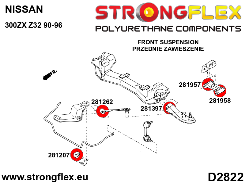 286233B: Front suspension bush kit - Image 2