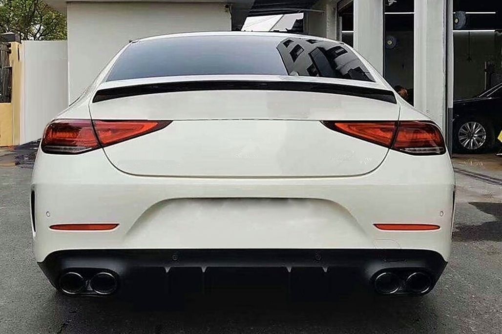 Trunk Boot Lid Spoiler suitable for Mercedes CLS C257 (2018-Up) Piano Black - Image 9