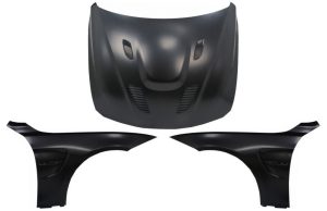 Hood Bonnet with Front Fenders Black suitable for BMW 4 Series F32 F33 F36 (2011-2019) M4 GTS Look