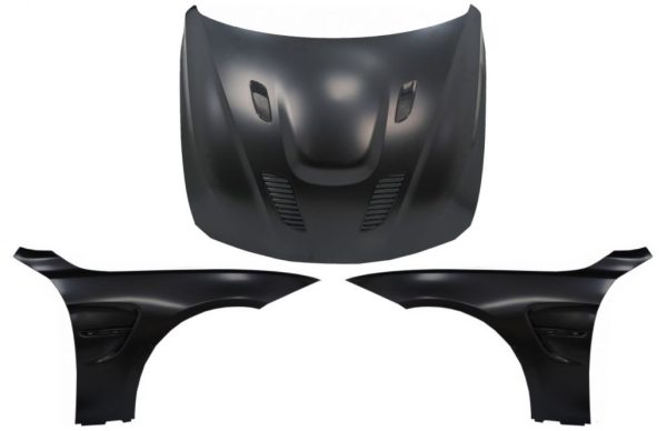 Hood Bonnet with Front Fenders Black suitable for BMW 4 Series F32 F33 F36 (2011-2019) M4 GTS Look