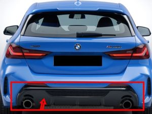 NEW GENUINE BMW 1 SERIES F40 M SPORT M135i REAR DIFFUSER AND GRILL SET KIT 51128074426+51128075332