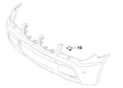 NEW GENUINE BMW X3 E83 M SPORT N/S LEFT HEADLIGHT WASHER JET COVER CAP 61673416175 - Image 2
