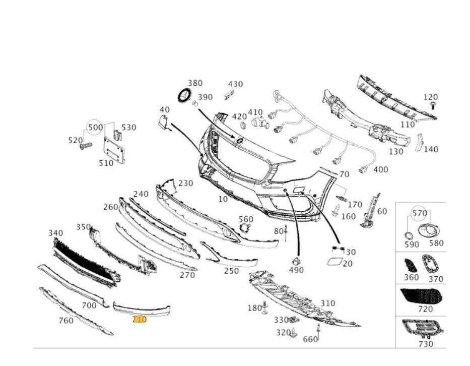 NEW GENUINE MERCEDES BENZ GLA X156 FRONT BUMPER LOWER TRIM LEFT N/S A1568855100 - Image 2