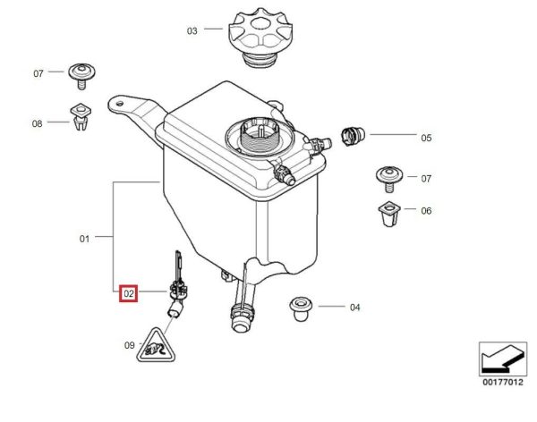 NEW GENUINE BMW 1 3 5 6 7 X1 X3 SERIES ENGINE COOLANT LEVELING EXPANSION SWITCH 17137553919 - Image 2