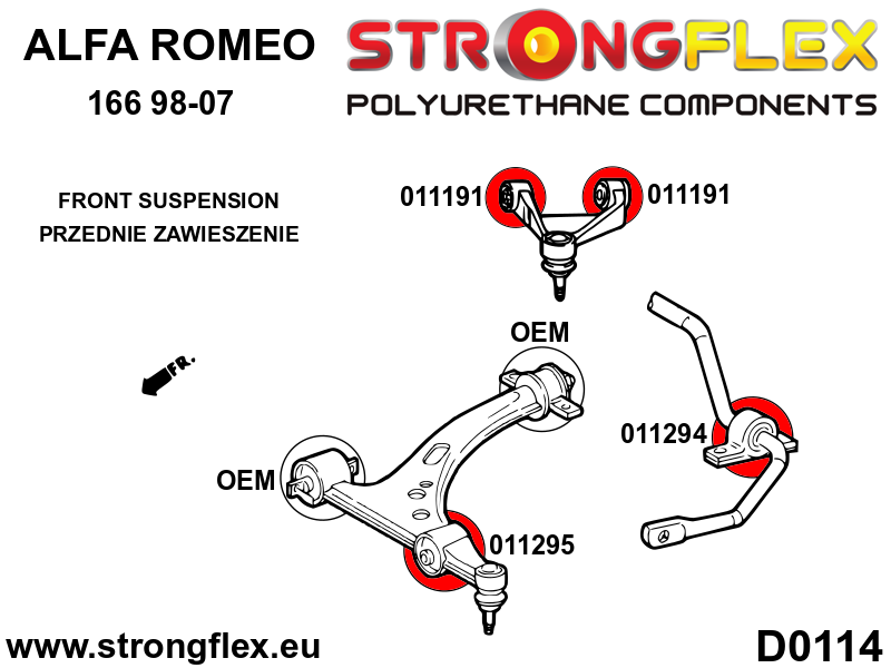 011295A: Front shock absorber bush SPORT - Image 2